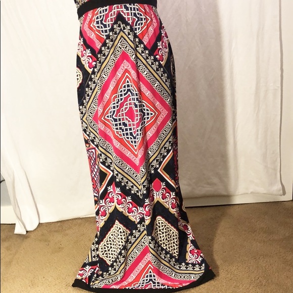 Laundry By Shelli Segal Multi patterned Dress w/Front Split! Fits like 6-8 or M. - Picture 5 of 8